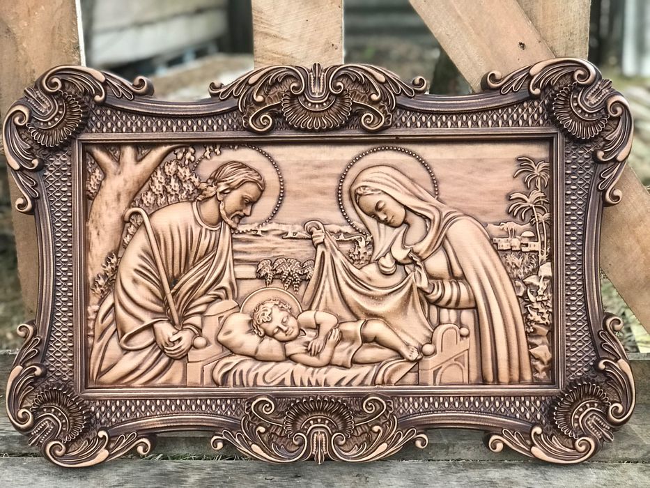 Ікона Різдво Пресвятої Богородиці Свята Родина картина деревʼяна образ