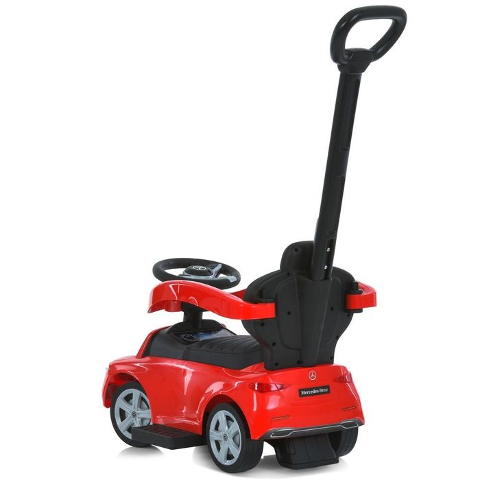 Дитячий толокар машинка Mercedes Benz 2в1 з батьківською ручкою, 4 кол