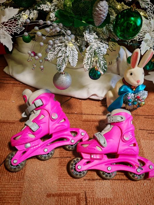 Ролики для девочки 28-31, защита в подарок