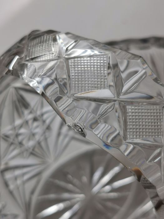 Kryształowy koszyk PRL kryształ vintage