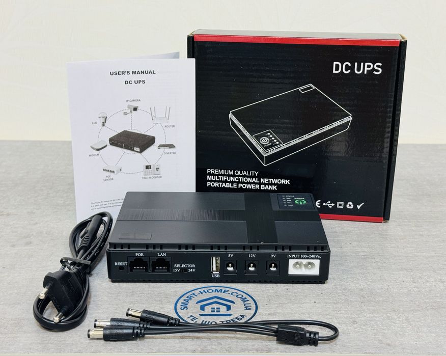 10400мАг‼️ДО 14год DC UPS 5В 9В 12В 24V Вольт PoE бесперебойник безперебійник для роутера оптики интернета інтернету оптичного терміналу DC1018 12 12V
