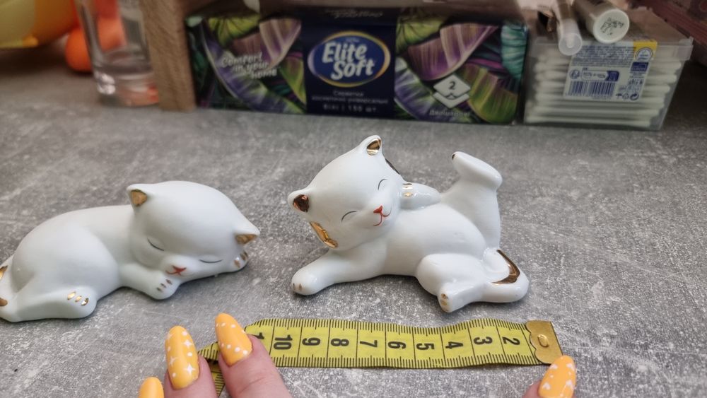 Статуэтки коты, котики, котята 2шт каждый по 10см
