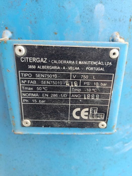 Depósito CITERGAZ de 750L em ferro - Bom estado