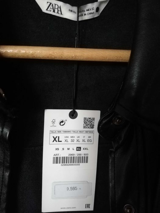 sukienka Zara Maxi XL sztuczna skóra czarna napy