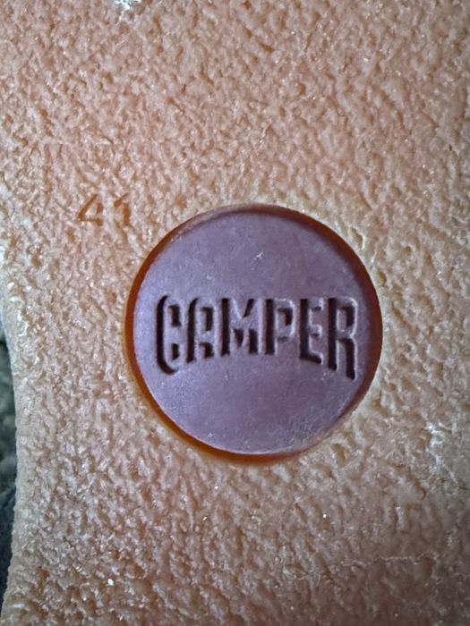 Skórzane zamszowe sandały na obcasie Camper,r.41