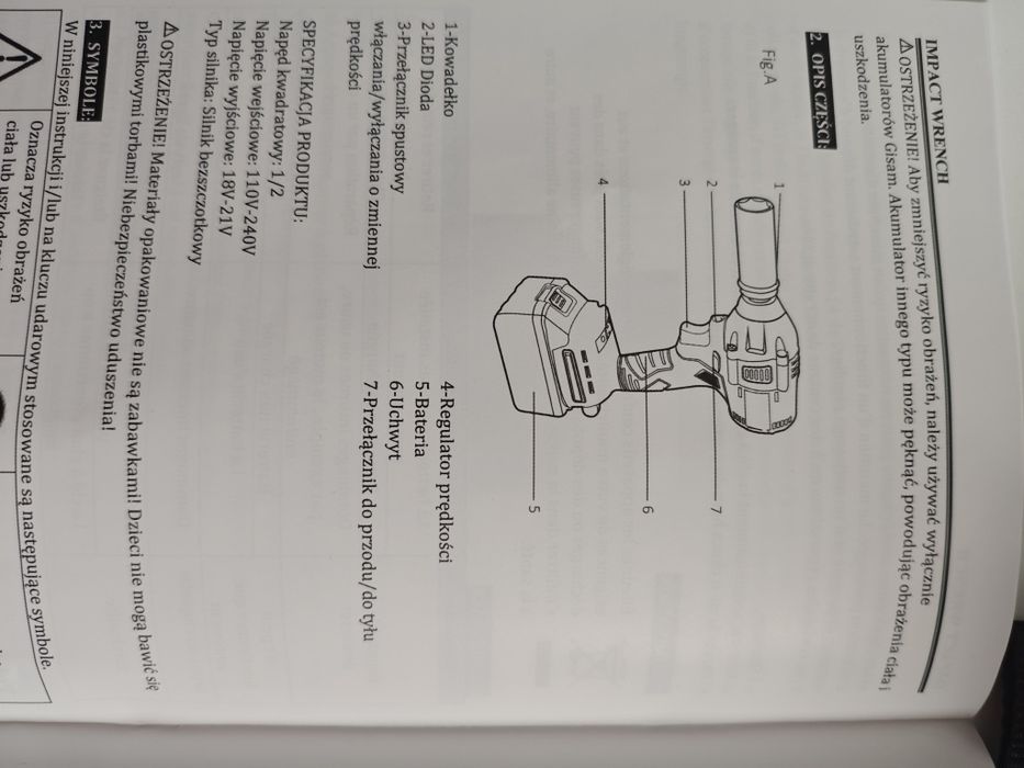 Klucz udarowy Gisam 1800nm + 2x bateria + nasadki udarowe/akcesoria