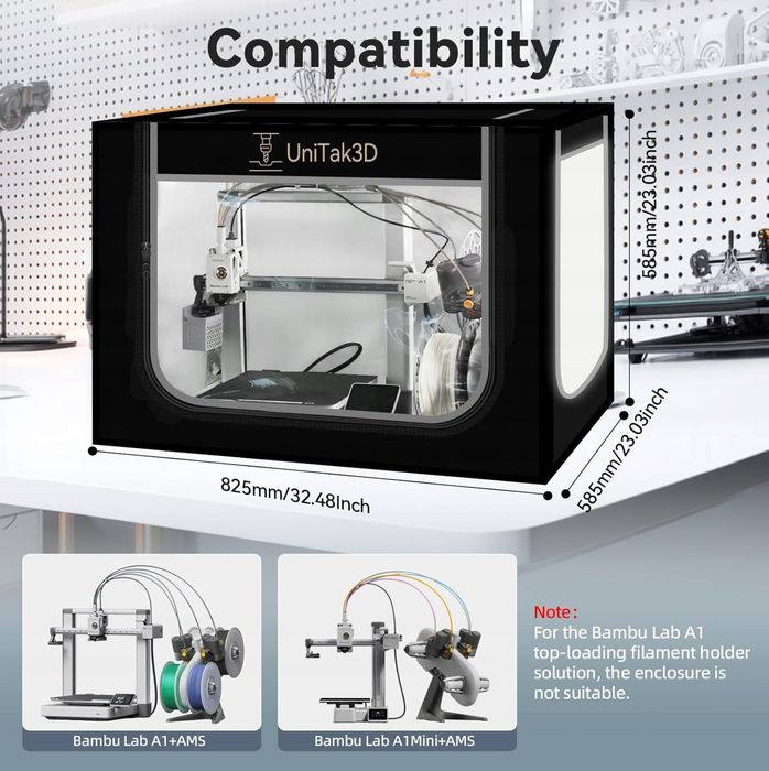 Obudowa drukarki 3D z oświetleniem LED Bambu Lab A1 825x585x585mm