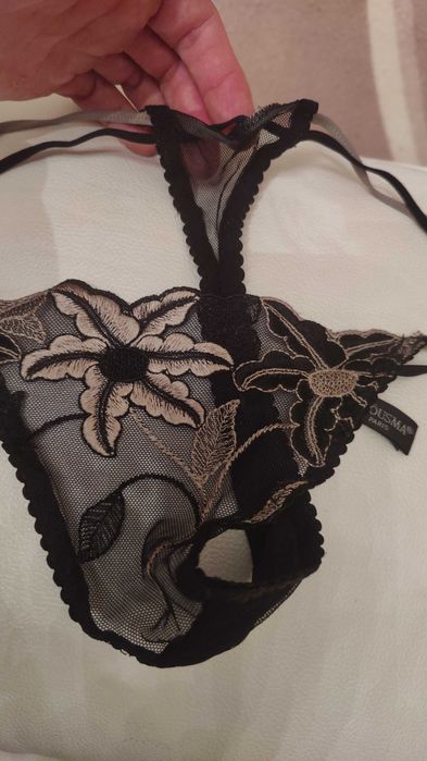 100% Оригинал ACOUSMA Paris Экстравагантные Трусы Стринги S-ка Flowers