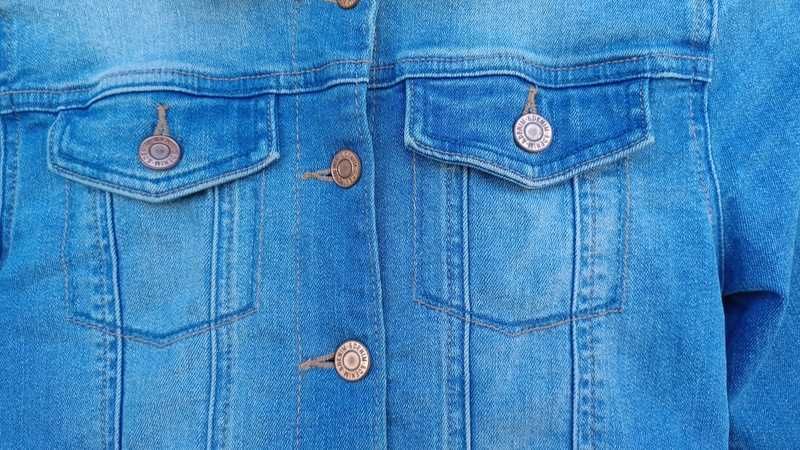 H&M, kurtka jeans ocieplana, Stan idealny, rozmiar 146