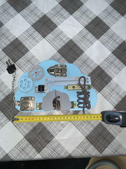 Tablica manipulacyjna mała błękitna 25x16 abam chmurka