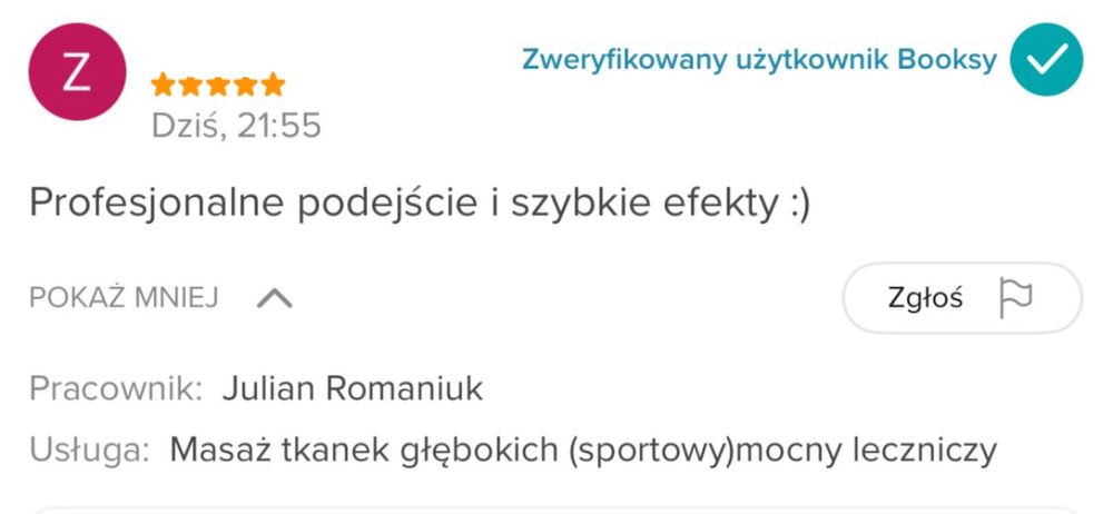 Mobilny masażysta – WARSZAWA