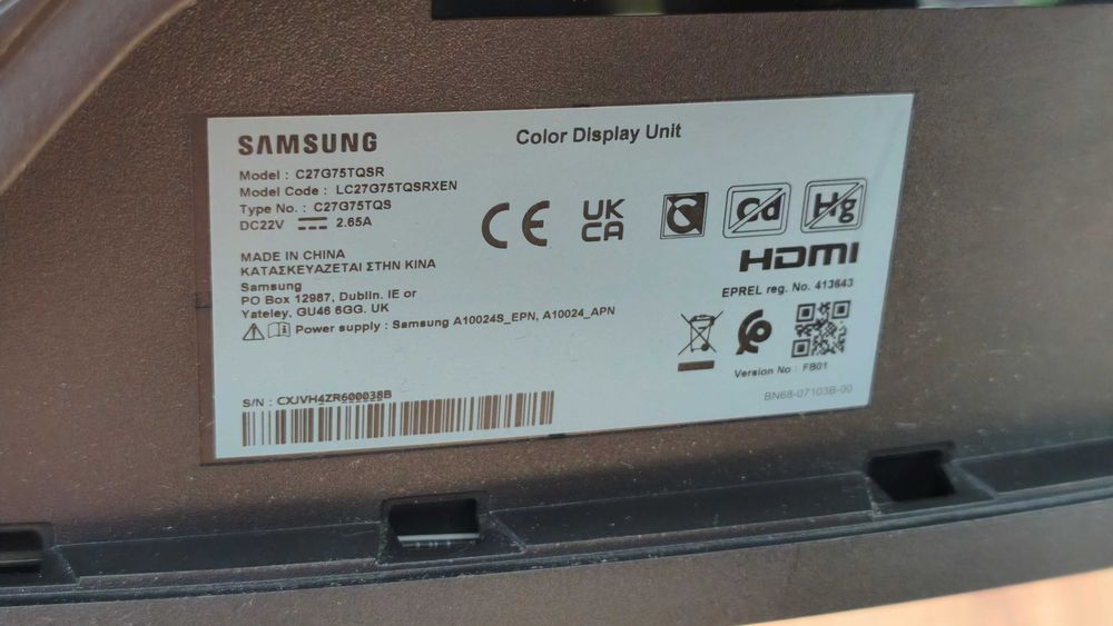 Monitor SAMSUNG Odyssey G7 - 27"