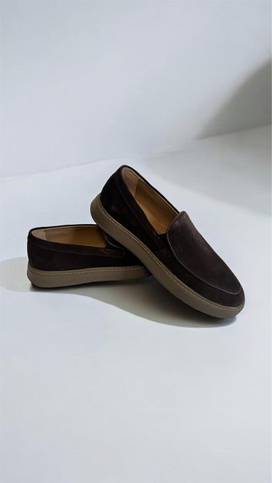 Чоловічі лофери з натуральної замши