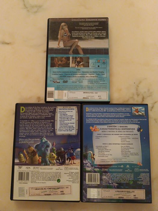 3 DVDs: Nemo, Monsters Inc, Swimming Pool64552476351362121