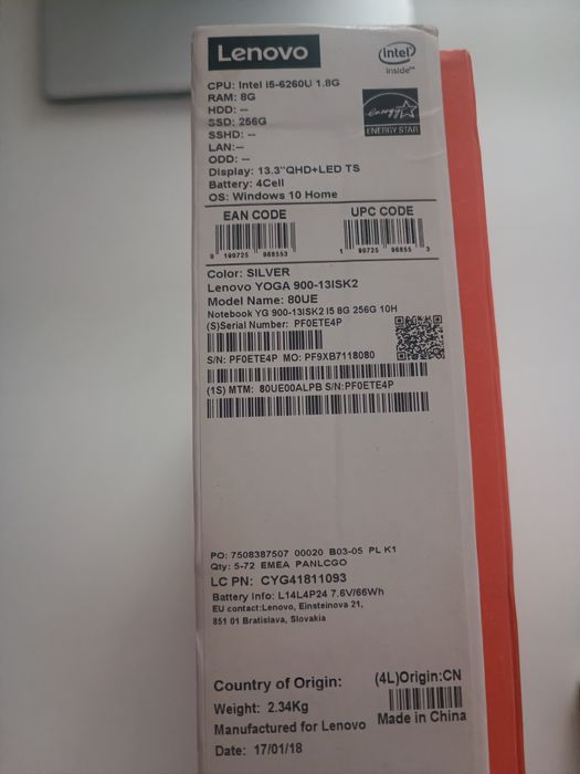 Laptop Lenovo Yoga 900