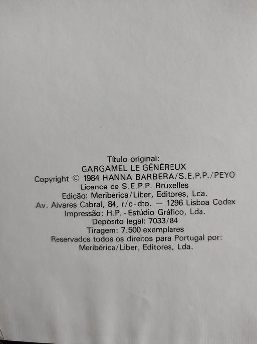 Livros dos Estrumpfes anos 80