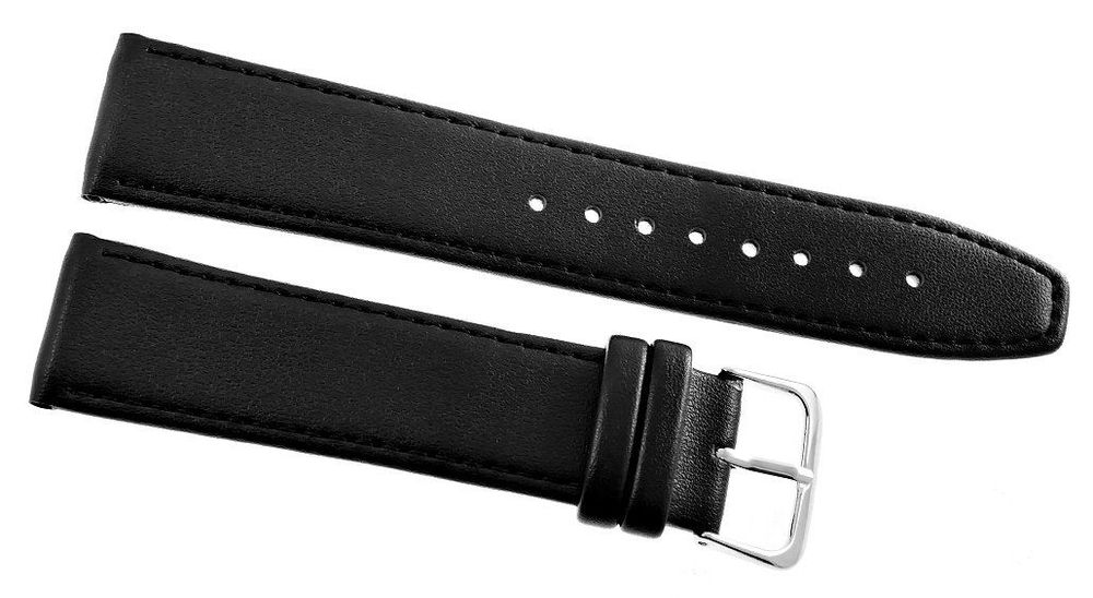 pasek do zegarka classic - skóra 22 mm 4999-22xxl-1s czarny