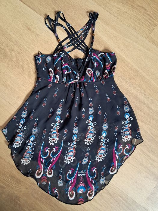 Bluzka top r.36/S asymetryczna lato tiulowa George
