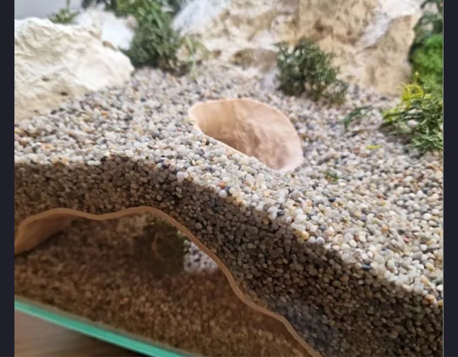 Jaskinka 3D akwarium terrarium schronienie ryby krewetki pająki raki