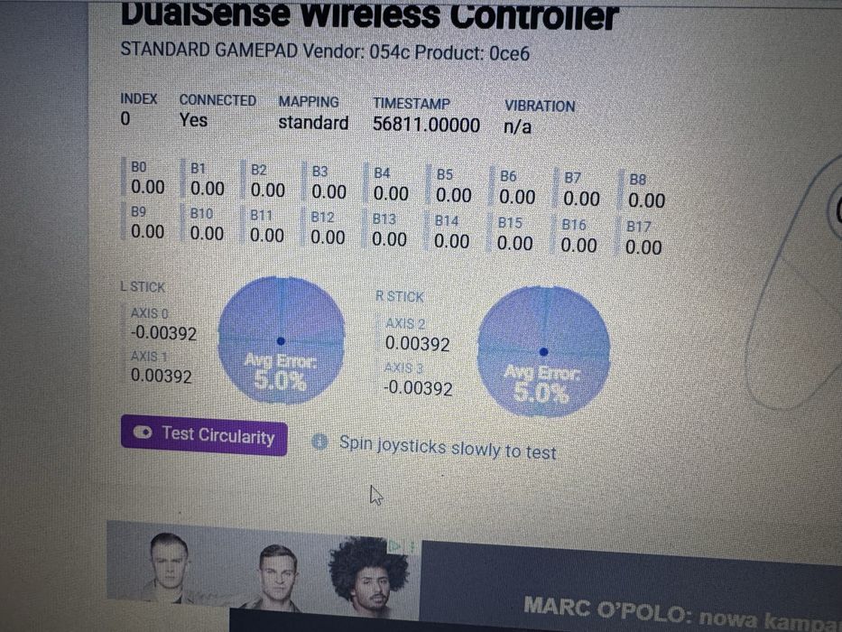 Oryginalny biały pad dualsense do ps5 - analogi TMR!!