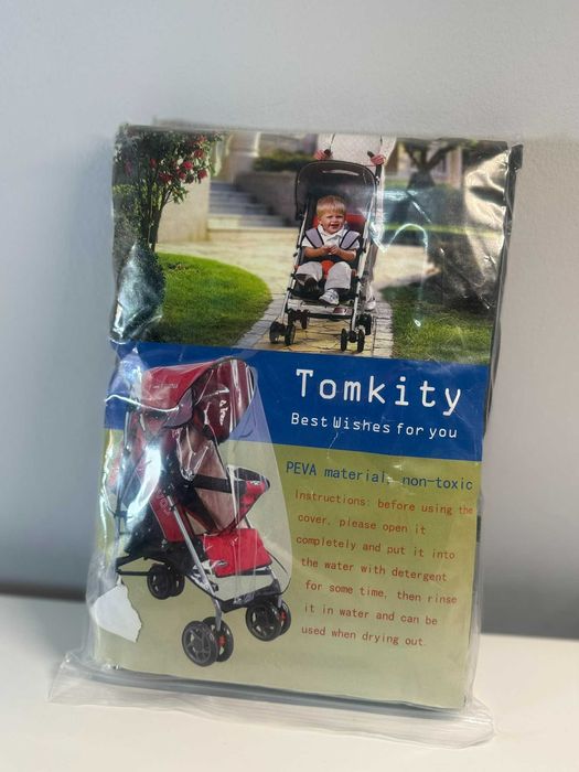 Folia przeciwdeszczowa na wózek spacerówkę uniwersalna (55)(5282)