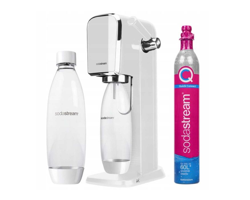 Stylowy Saturator SodaStream ART Retro + Butelka 1L + Nabój CO2 ZESTAW