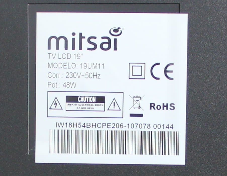 TV LCD Mitsai 19" (48cm) Modelo: 19UM11