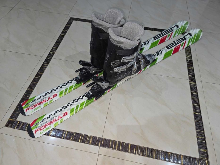Komplet narty ELAN FORMULA 130CM+buty 25CM rozm.39