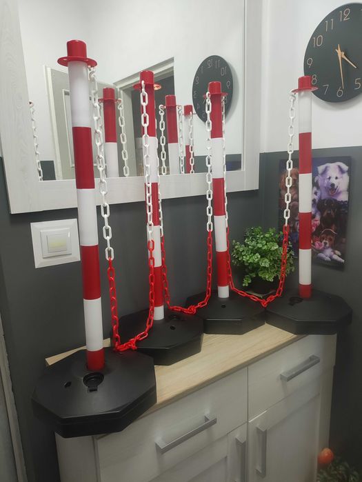 Słupki drogowe pachołek Odgradzające Blokada parkingowa Stojak łańcuch