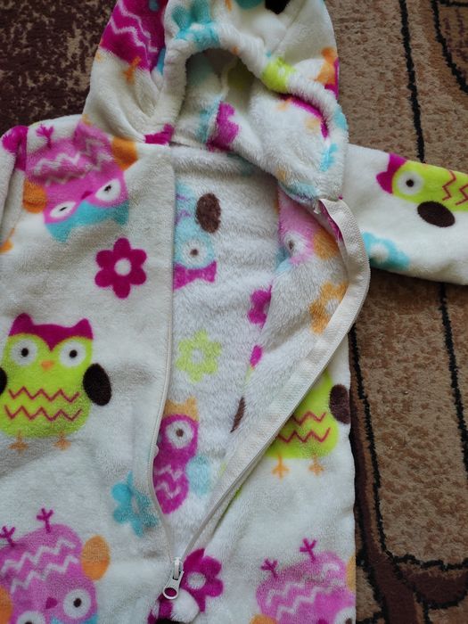 Теплий плюшевий чоловічок сліп комбінезон на 62 см