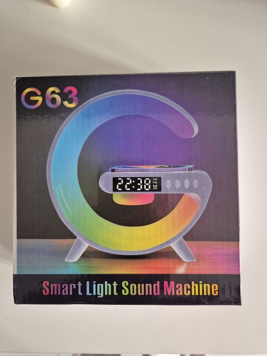 Світильник з бездротовою зарядкою, колонка