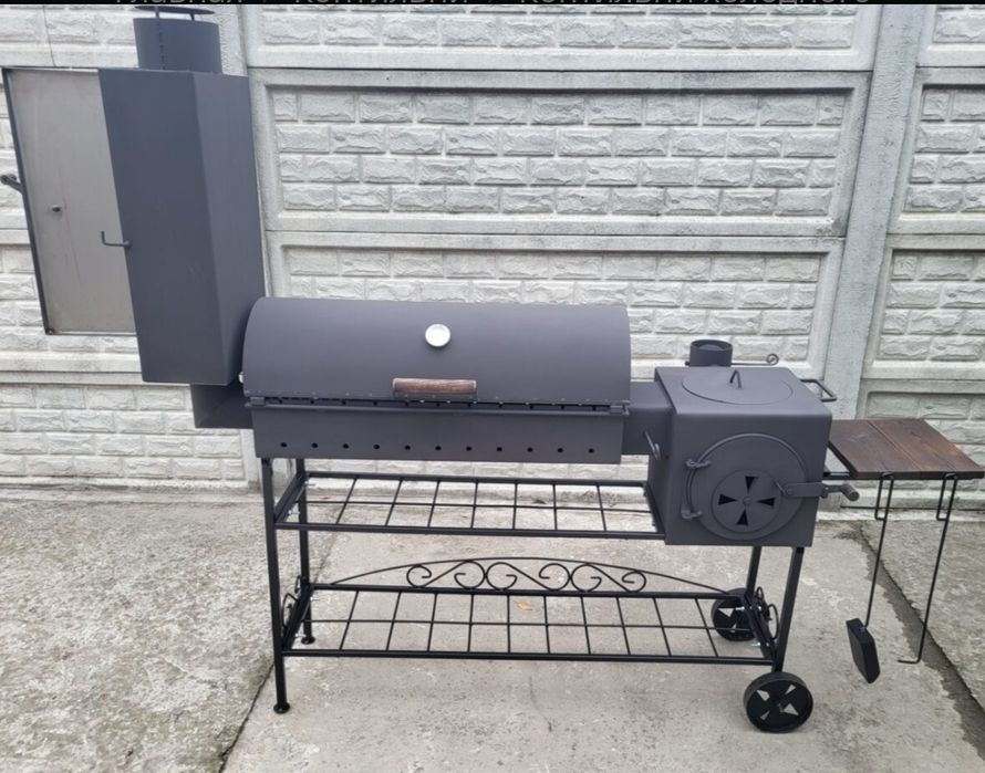 5мм! Від Виробника! Мангал Барбекю Коптильня з пічкою