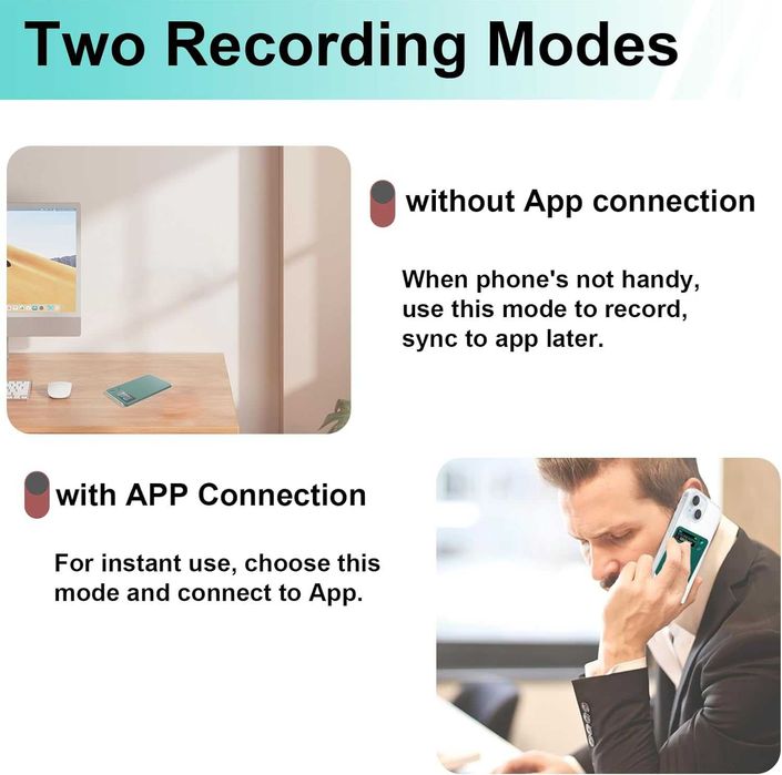 Dyktafon Powate AI 64GB transkrypcja 112 języków szpiegowski slim 821