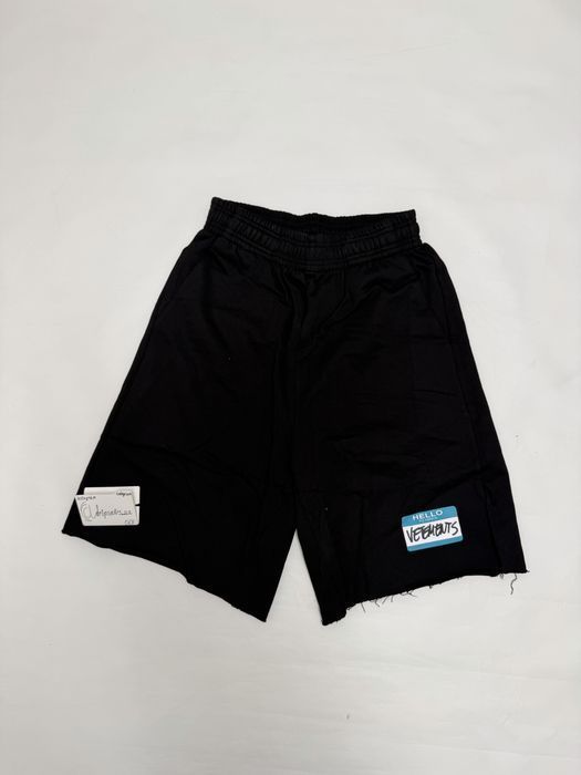 шорты Vetements my name is vetements black logo s m l balenciaga rick owens vetements