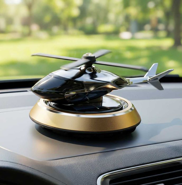 Металевий ароматизатор Вертоліт. Крутиться від сонця. Подарунок водію