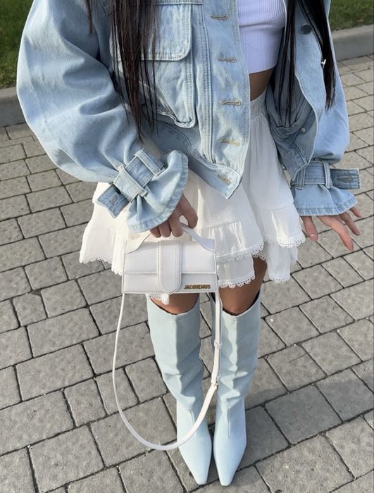 Джинсовые ботфорты