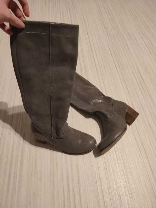 wsuwane kozaki na słupku Zapato- skóra naturalna  rozm. 37