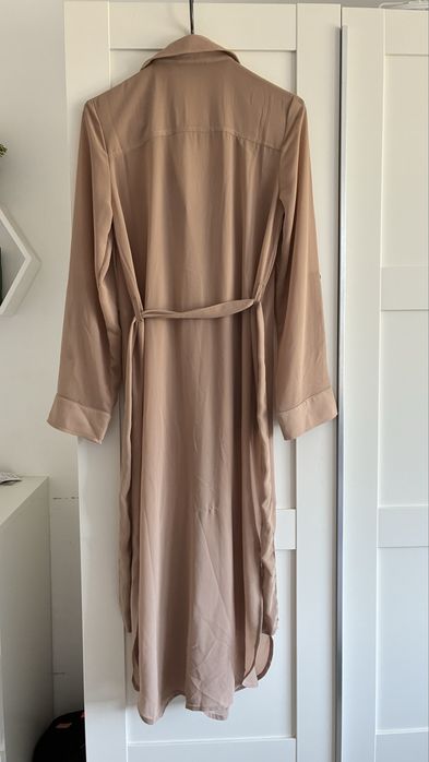 Transparnetny brazowy bezowy plaszcz trencz sinsay XXS/32