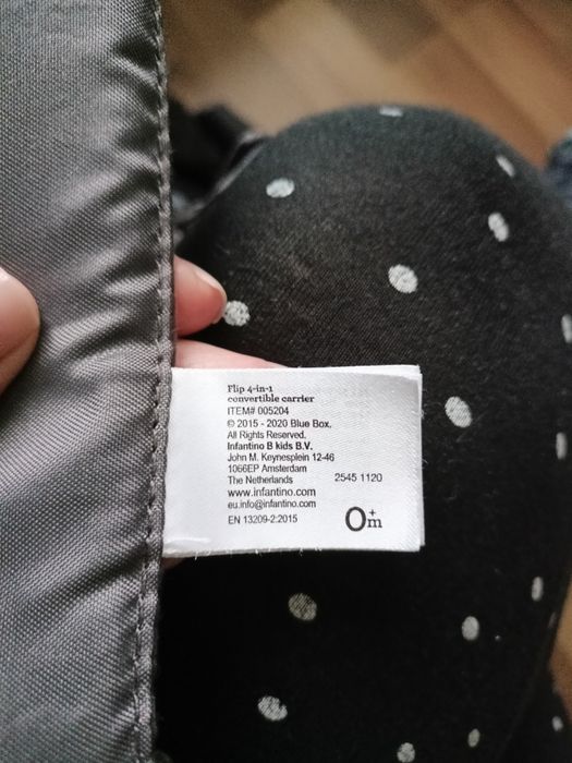 Nosidełko infantino 0+