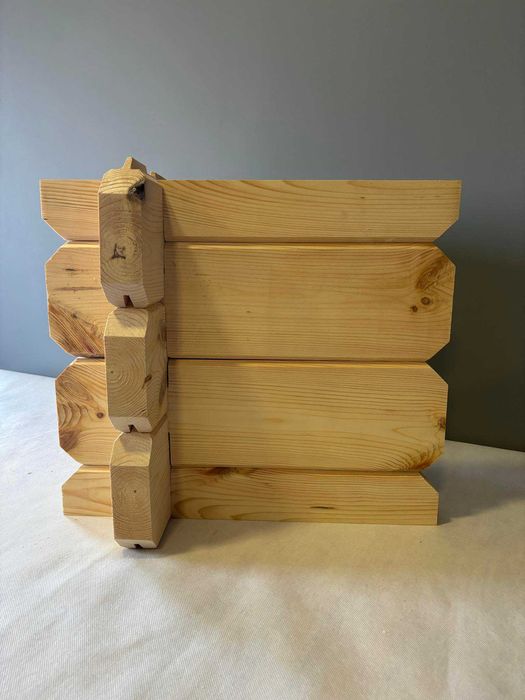 Dom z Bala ,Elewacja, Bal prostokątny, sosna , świerk, modrzew