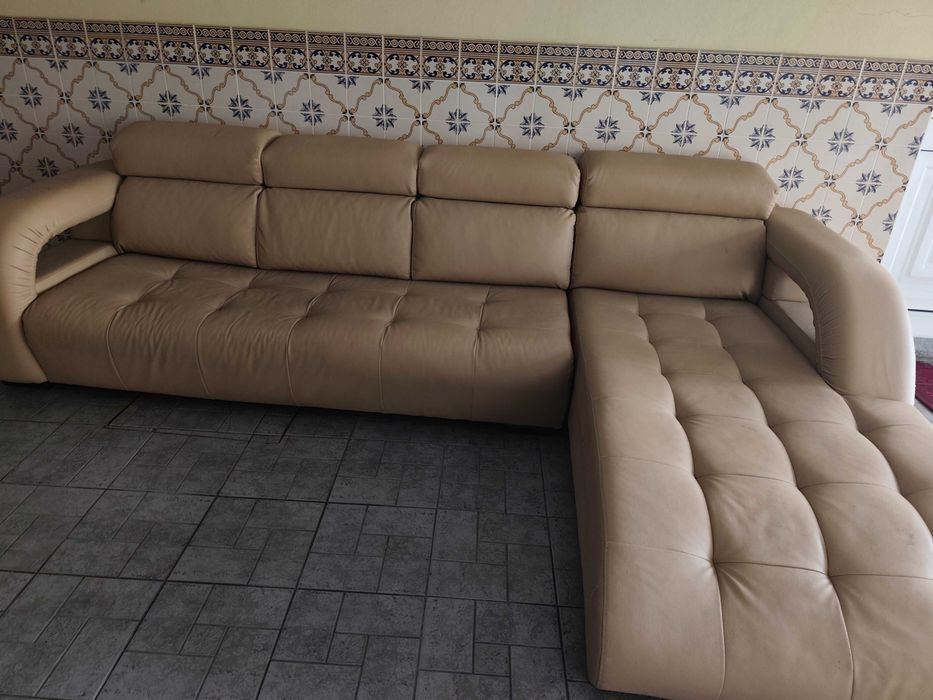 Sofá Bege Usado em bom estado