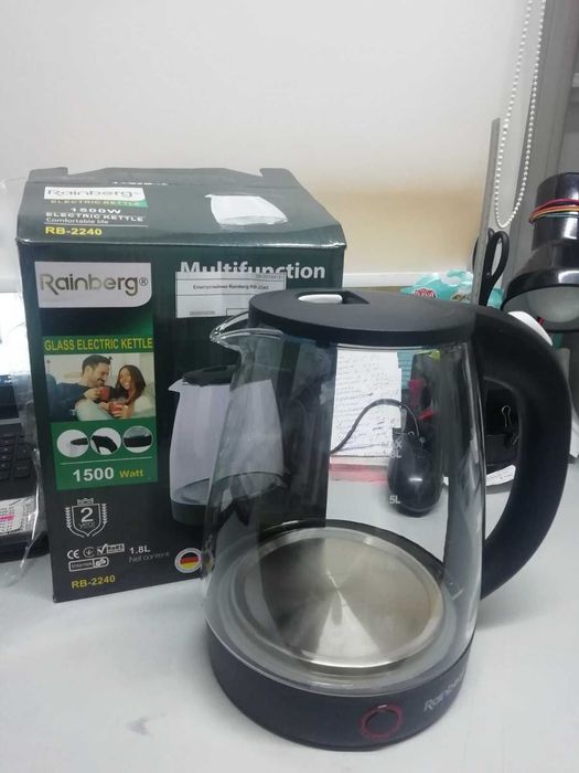 РОЗПРОДАЖ! Електрочайник 1.8л, электрический чайник стеклянный, дисков