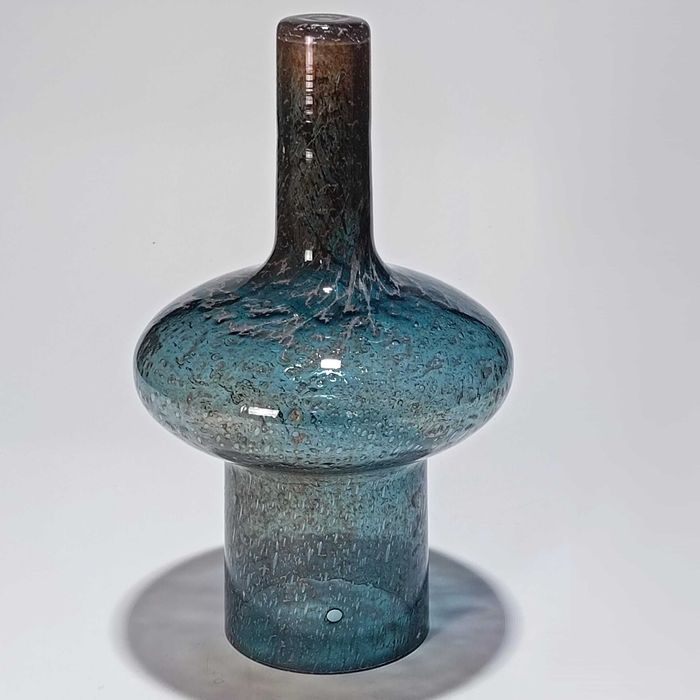 Base para Candeeiro de mesa em vidro Volkano Azul Marinho