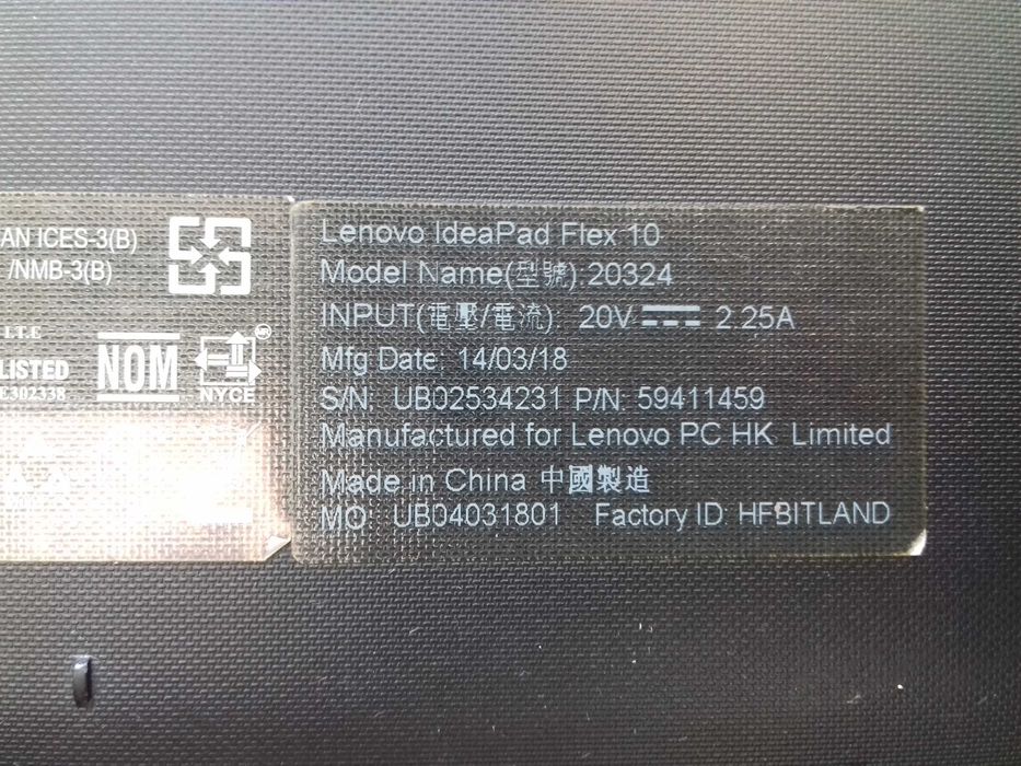 Laptop dotykowy lenovo IdeaPad Flex 10, HDD 500GB, Celeron N2806, DDR3