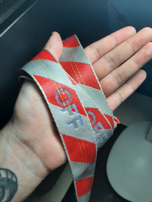 Off-White BELT Biało-czerwony