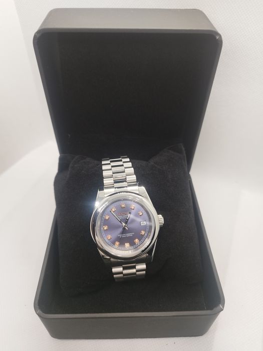 Seiko MOD Datejust Crystal NavyBlue SmoothCase