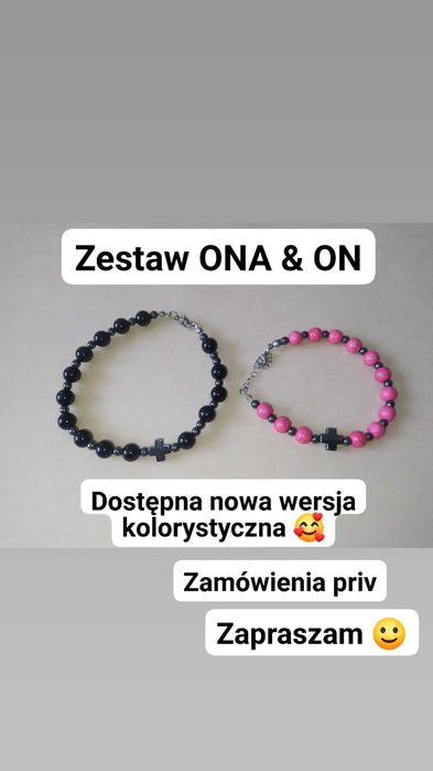 Bransoletka różaniec niebieska
