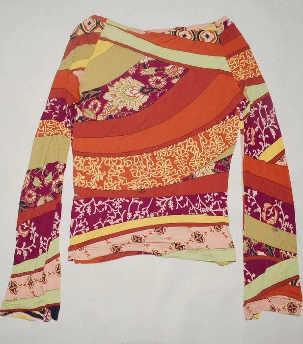 Etro piękna kolorowa bluzka boho S