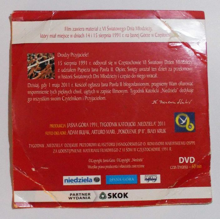 Jan Paweł II z Młodzieżą Świata DVD (Jasna Góra)