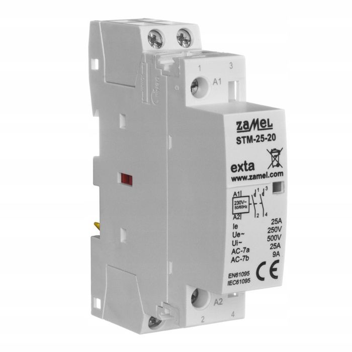 stycznik modułowy stm-25-20 25a 2xno 230vac